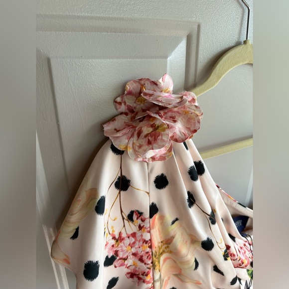 Marchesa Notte Floral Print One Shoulder Mini Dress - Picture 3 of 8